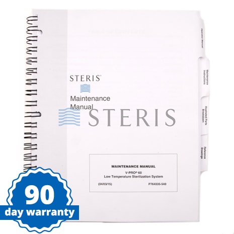 MAINT MANUAL  V-PRO 60 LOW TEMPERATURE STERILIZER Shop STERIS Product Number P764335540