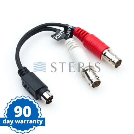 STERIS Product Number VTCBLSVM2BNCF6I CABLE  6IN  S-VIDEO 4PIN MINI DIN MALE TO 2 BNC FEMALE