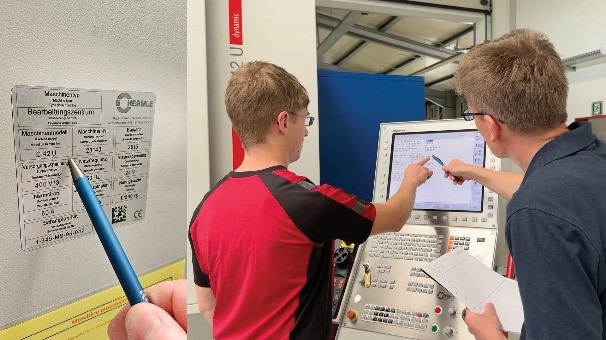 Maschinentyp und Steuerungssoftware erfassen: Alle relevanten Maschineninformationen, wie Maschinenmodell, Maschinennummer unddie Software-Version der Steuerung, werden erfasst. So lässt sich die virtuelle Maschine der realen Maschine exakt zuordnen