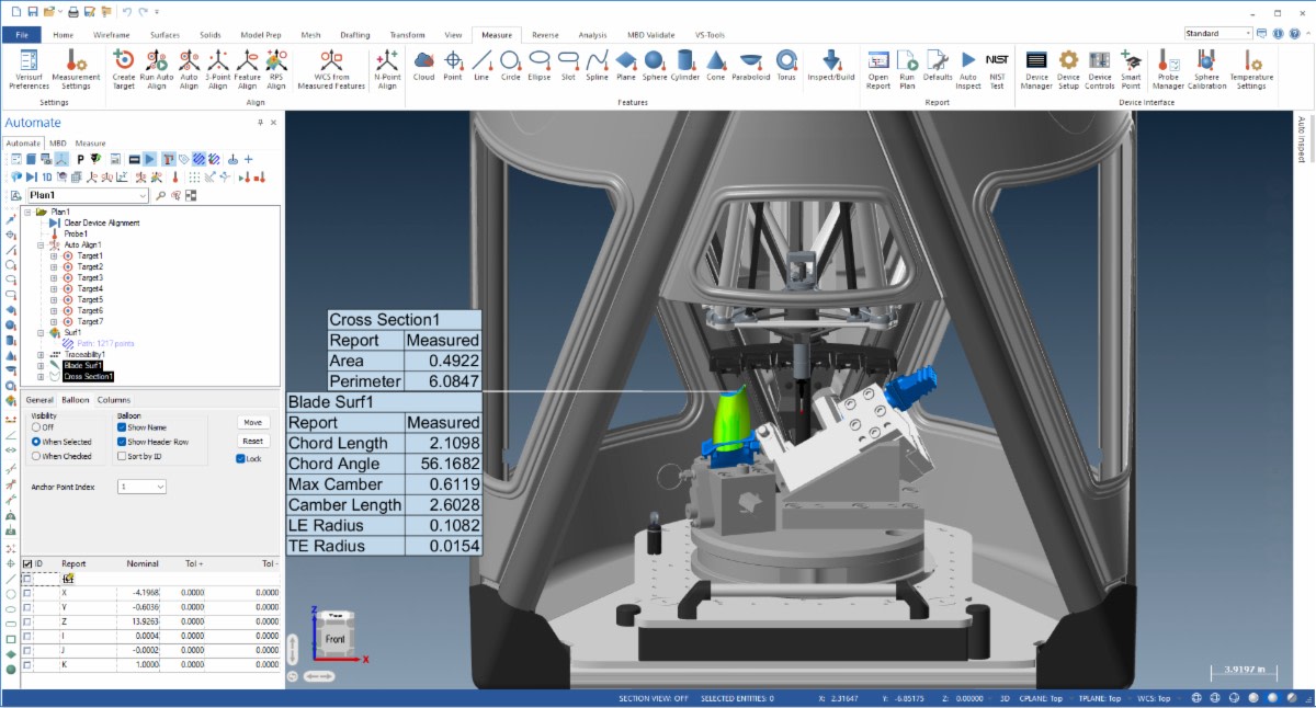 Screenshot der Software Verisurf