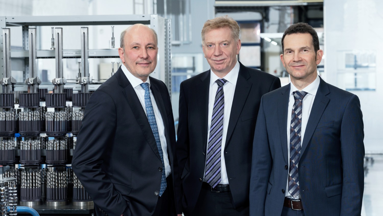 Der Vorstand der CemeCon AG (von links): Dr. Oliver Lemmer, Dr.-Ing. Toni Leyendecker und Bernd Hermeler (Bild: Cemecon) 