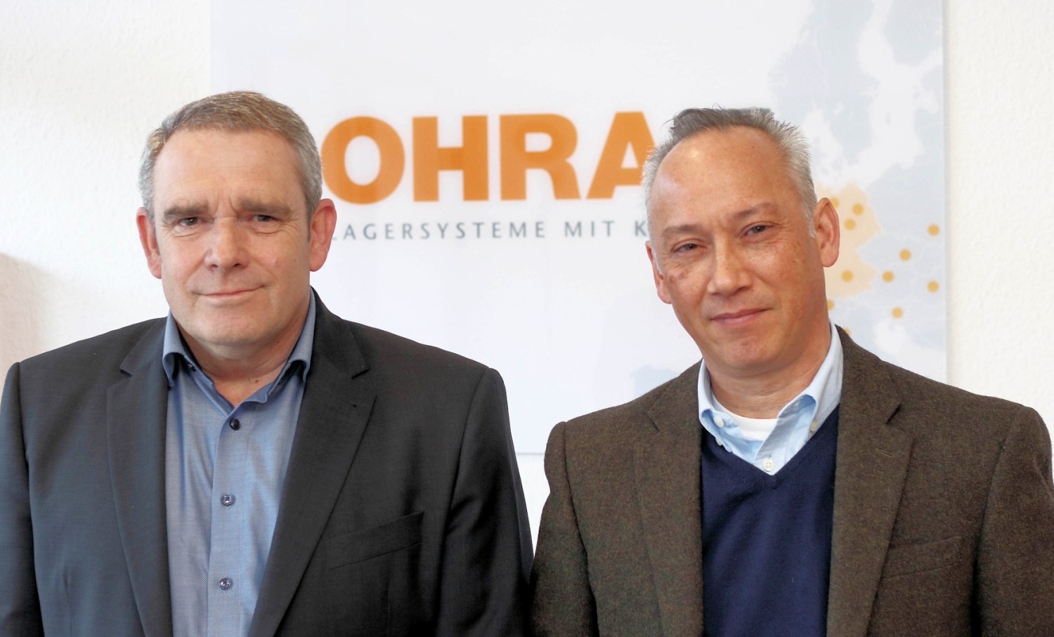 40 Jahre Ohra – Thomas Jerschkewitz, Verkaufsleiter Deutschland, und Raymond Wolsey, Verkaufsleiter Export (von links) (© Ohra) 
