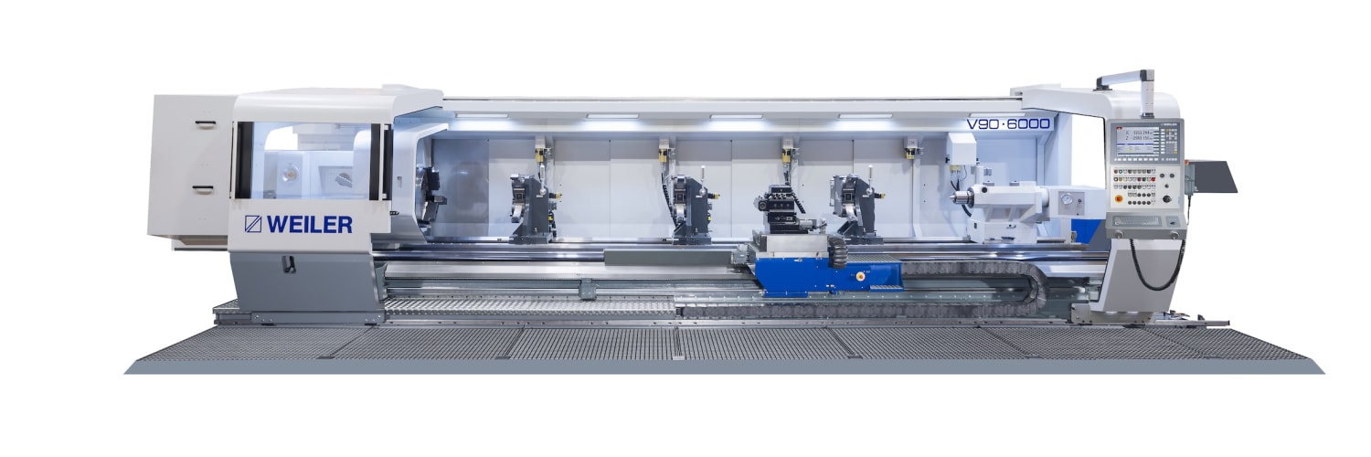 Moderne Präzisions-Drehmaschine V90 von Weiler für Großbauteile