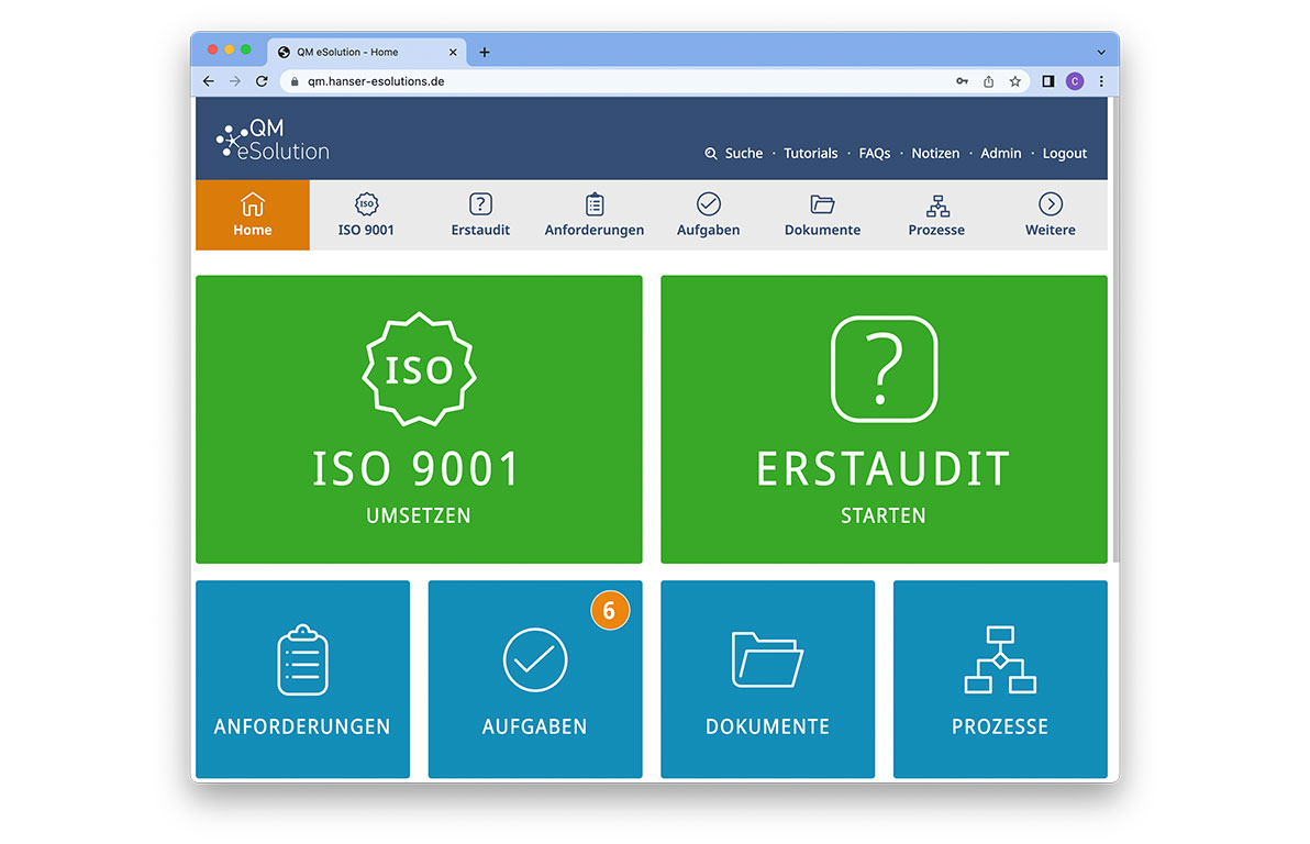 QM eSolution - QMS nach ISO 9001 einführen. Fit für die ISO 9001 ...