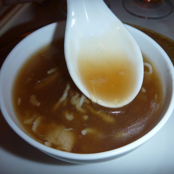 Braised Shark's Fin Soup with Birds Nest and Shredded Chicken