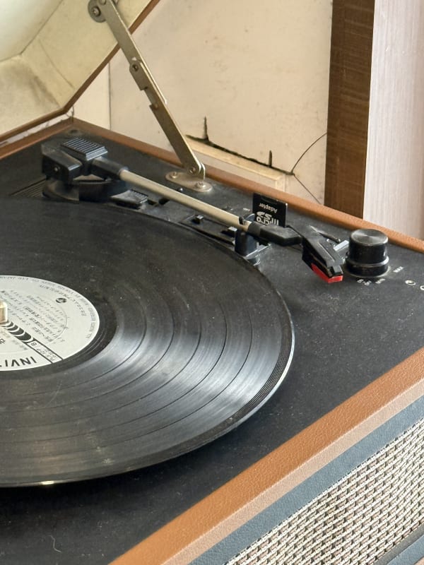 Disc player. An SD card was inserted to play music