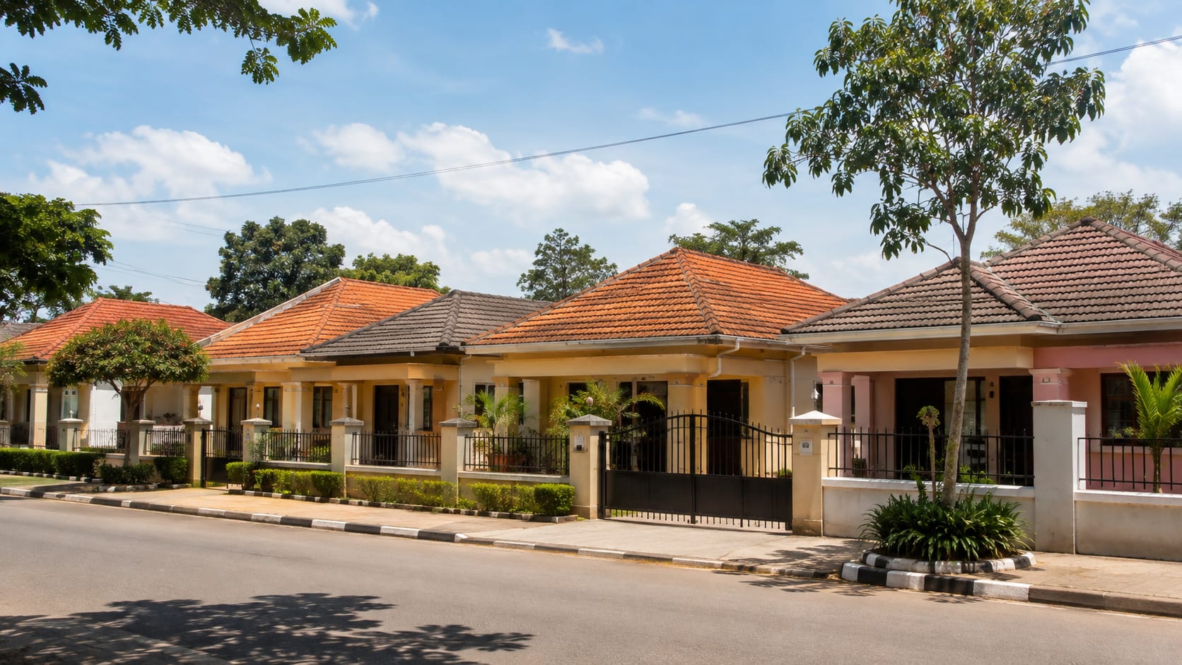 Row of managed residential properties