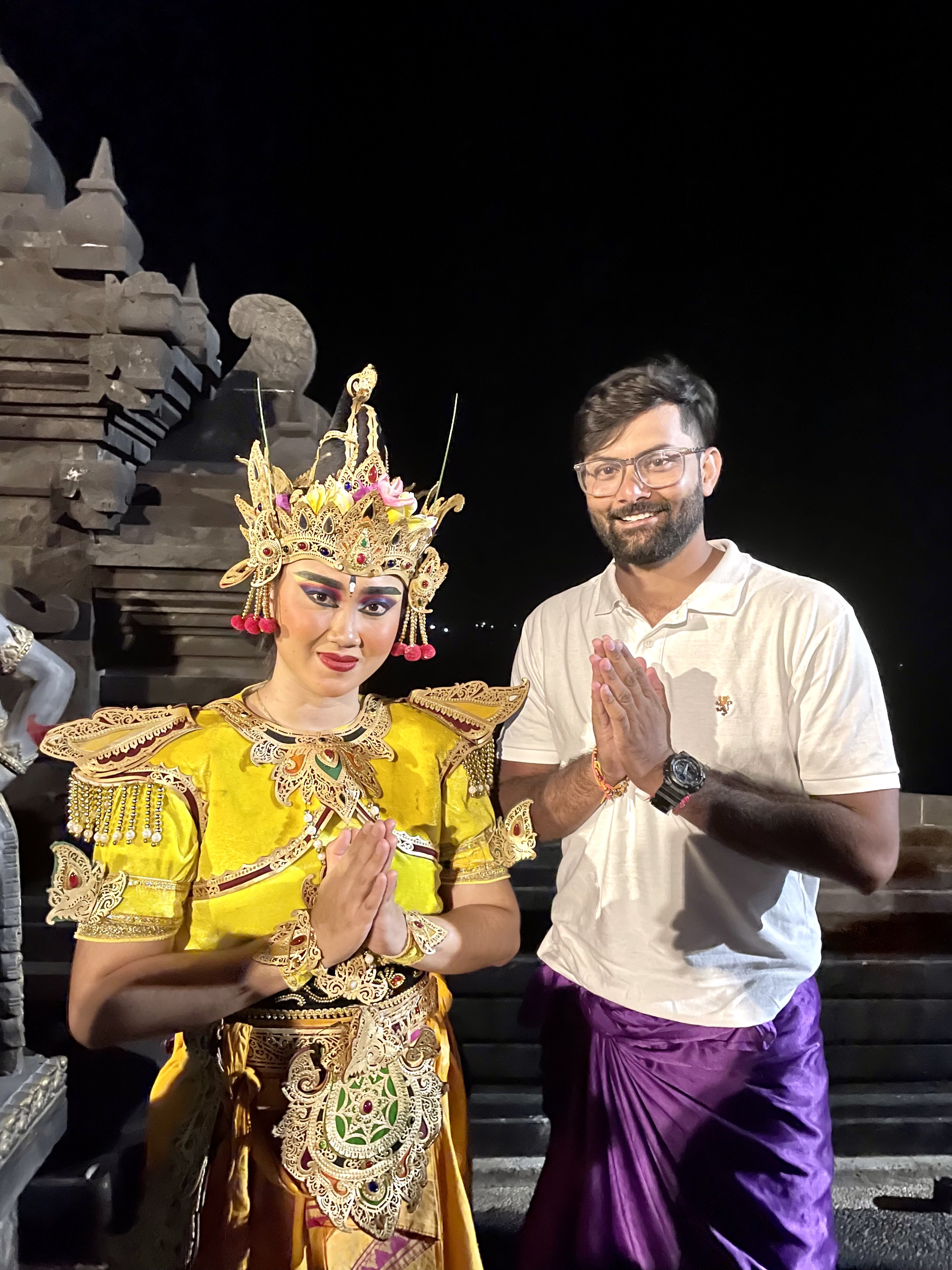 Me with a performer of Kecak Dance