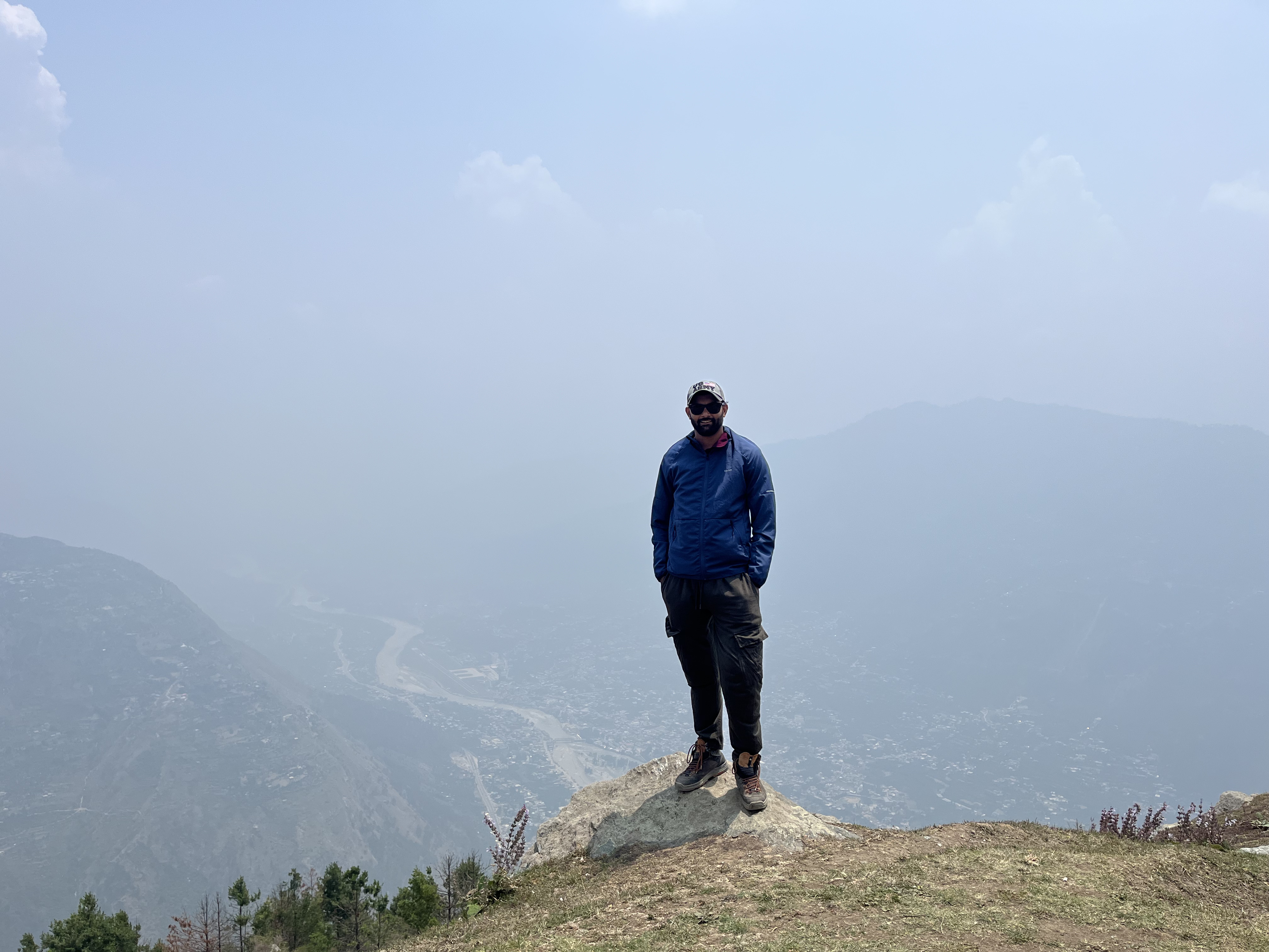 on the climb to Bijli Mahadev / view from the top