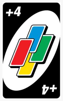 Sticker para tarjeta de UNO +4 (mas cuatro)