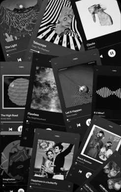 Sticker para tarjeta de Álbumes de música alternativa en b/n