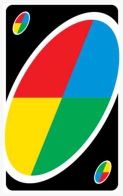 Sticker para tarjeta de UNO comodín de color