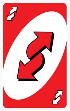 Sticker para tarjeta de UNO cambio de sentido