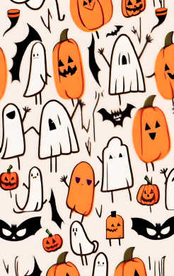 Sticker para tarjeta de Dibujos divertidos de halloween