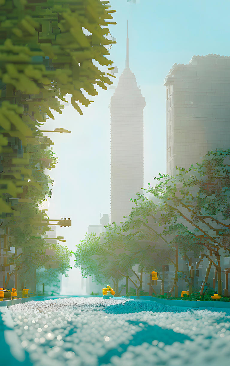 Sticker de Avenida reforma (CDMX) al estilo bloques Lego para tarjeta de metro, débito, metrobus, crédito | Sticky Covers