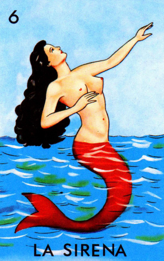 Sticker de La Sirena Lotería Mexicana para tarjeta de metro, débito, metrobus, crédito | Sticky Covers