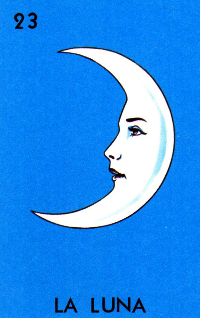 Sticker de La Luna Lotería Mexicana para tarjeta de metro, débito, metrobus, crédito | Sticky Covers