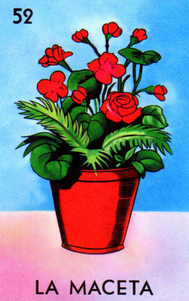 Sticker de La Maceta Lotería Mexicana para tarjeta de metro, débito, metrobus, crédito | Sticky Covers