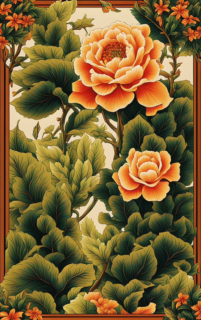 Sticker de Rosas naranjas entre hojas para tarjeta de metro, débito, metrobus, crédito | Sticky Covers