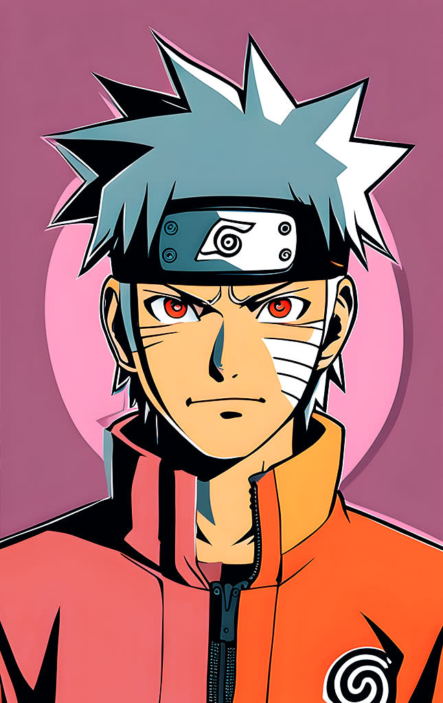 Sticker de Dibujo de Naruto con ojos rojos para tarjeta de metro, débito, metrobus, crédito | Sticky Covers