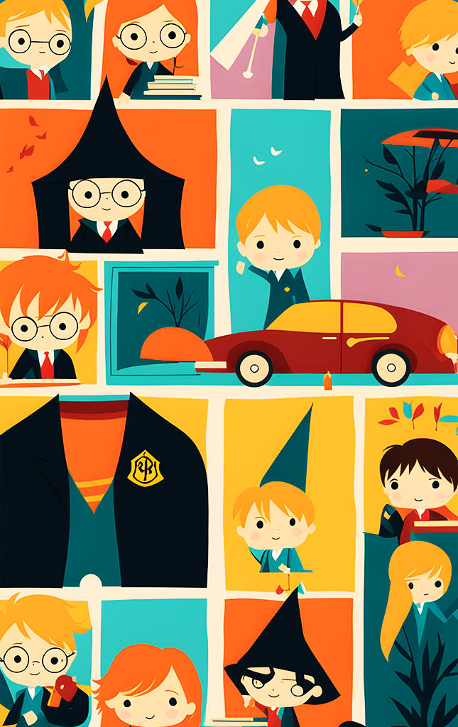 Sticker de Dibujos de Harry Potter minimalistas para tarjeta de metro, débito, metrobus, crédito | Sticky Covers