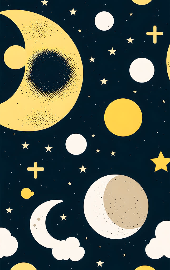 Sticker de Noche estrellada con lunas para tarjeta de metro, débito, metrobus, crédito | Sticky Covers