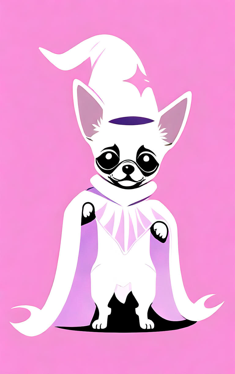 Sticker de Perro chihuahua disfrazado de fantasma para halloween para tarjeta de metro, débito, metrobus, crédito | Sticky Covers