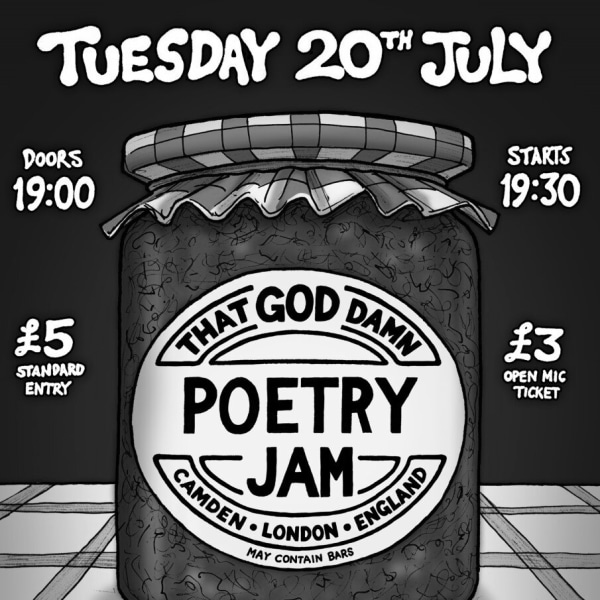 
                POETRY JAM NIGHT at The Fiddler's Elbow promotional image