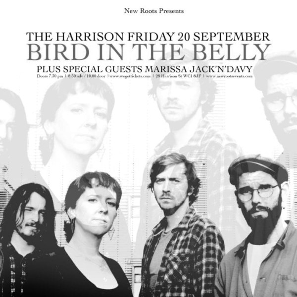 New Roots: Bird In The Belly plus support Marisa Jack & Davy at The Harrison promotional image