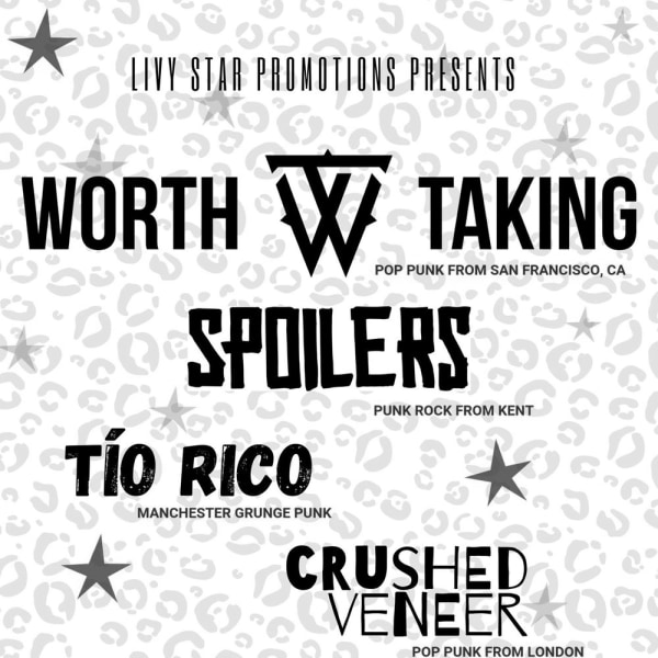 
                PUNKY - Worth Taking, Spoilers, Tio Rico, and Crushed Veneer at The Fiddler's Elbow promotional image