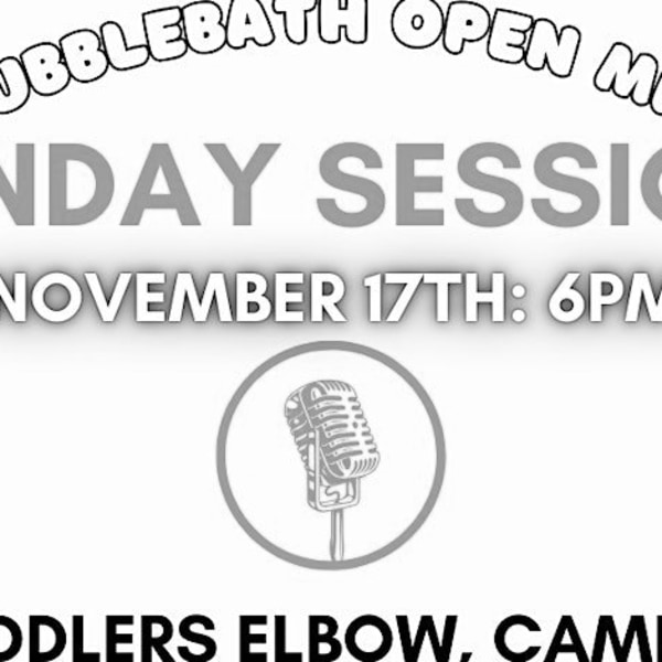
                Bubblebath Open Mic – Sunday Session at The Fiddler's Elbow promotional image