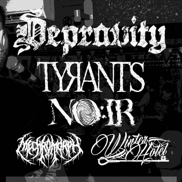 
                DEPRAVITY | TYRANTS | NO:IR & MORE  [MATINEE SHOW] at The Fiddler's Elbow promotional image