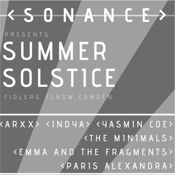 
                Sonance Presents ARXX, Yasmin Coe, Minimals, and more.. at The Fiddler's Elbow promotional image