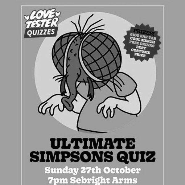 The Ultimate Simpsons Quiz Halloween Quiztacular at Sebright Arms promotional image