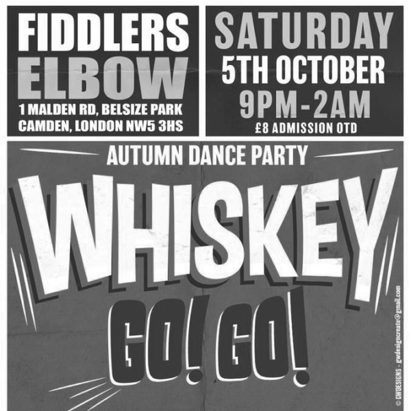 
                WHISKEY GO GO, CAMDEN TOWN AUTUMN PARTY at The Fiddler's Elbow promotional image