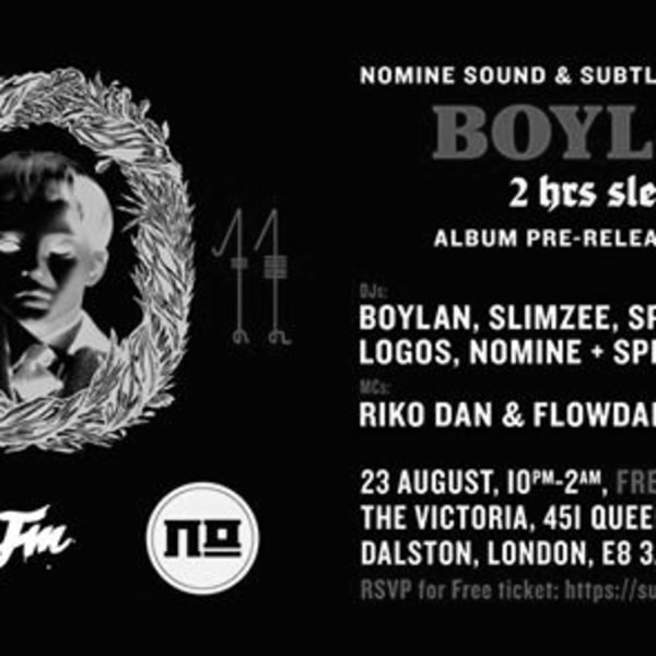 Subtle FM & Nomine Sound Presents: Boylan 2hr Sleep Album Launch at The Victoria promotional image