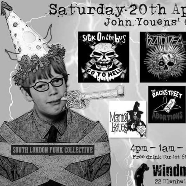 Sick On the Bus, Blatoidea, Left For Dead, The Backstreet Abortions & three more  at Windmill Brixton promotional image