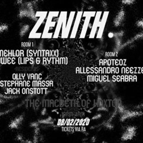 ZENITH. Launch Party at The Macbeth promotional image