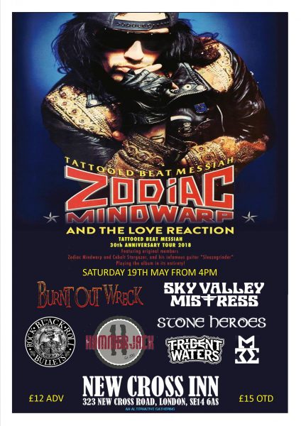 Zodiac Mindwarp And The Love Reaction at New Cross Inn promotional image