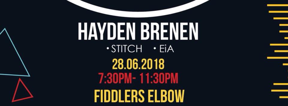 
                DiscoverNü Live is back with indie/pop night featuring Hayden Brenen, STITCH and EiA.  FREE TICKETS AVAILABLE at The Fiddler's Elbow promotional image