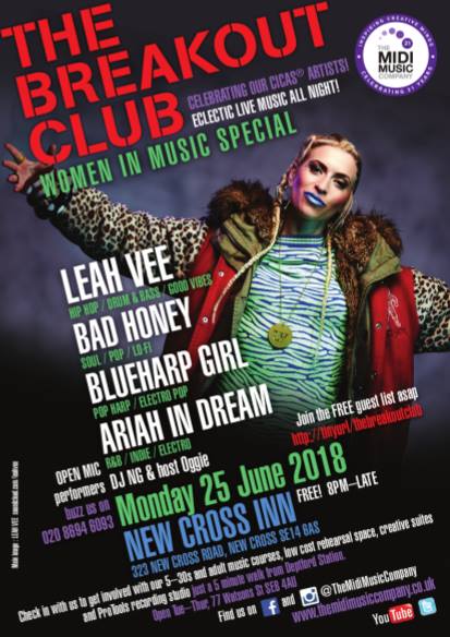 The Breakout Club Women in Music Special at New Cross Inn promotional image