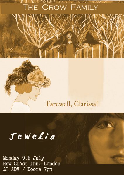 The Crow Family / Farewell, Clarissa / Jewelia +more TBA at New Cross Inn promotional image