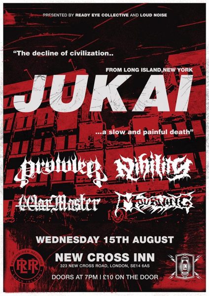 Jukai / Prowler / Nihility / War Master / Mourning at New Cross Inn promotional image