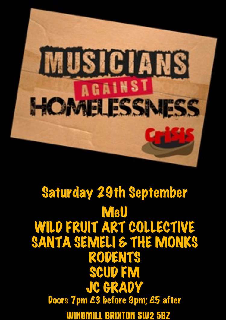 Musicians Against Homelessness minifest  at Windmill Brixton promotional image