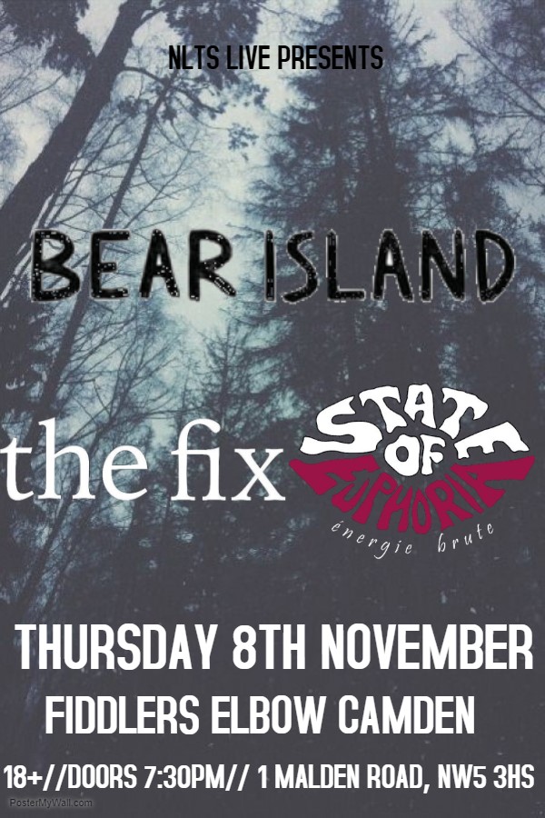 
                NLTS Presents -State of Euphoria + The Fix + Bear Island at The Fiddler's Elbow promotional image