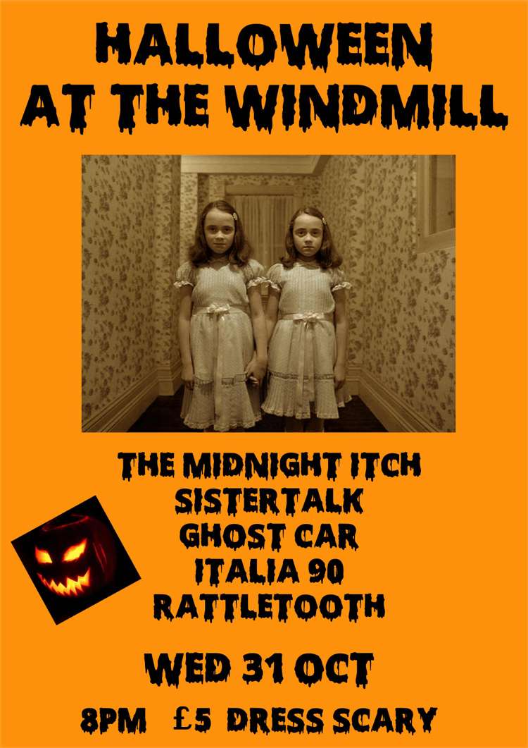 Halloween: The Midnight Itch, Sistertalk, Ghost Car, Italia 90, Rattletooth  at Windmill Brixton promotional image