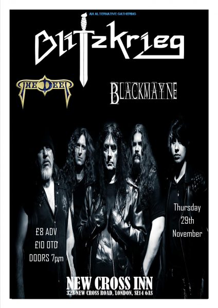 Blitzkrieg with The Deep & Blackmayne (NWOBHM) at New Cross Inn promotional image