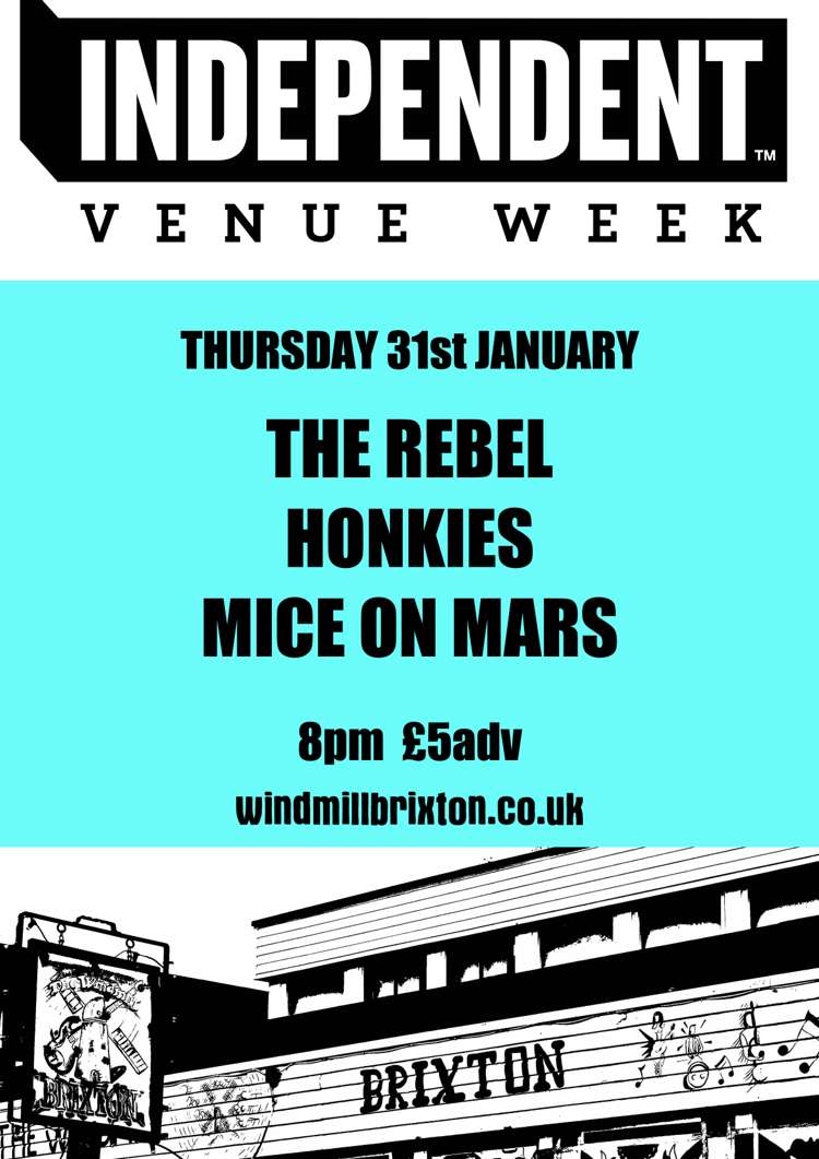 #IVW19 Day 4: The Rebel + Honkies + Mice On Mars  at Windmill Brixton promotional image