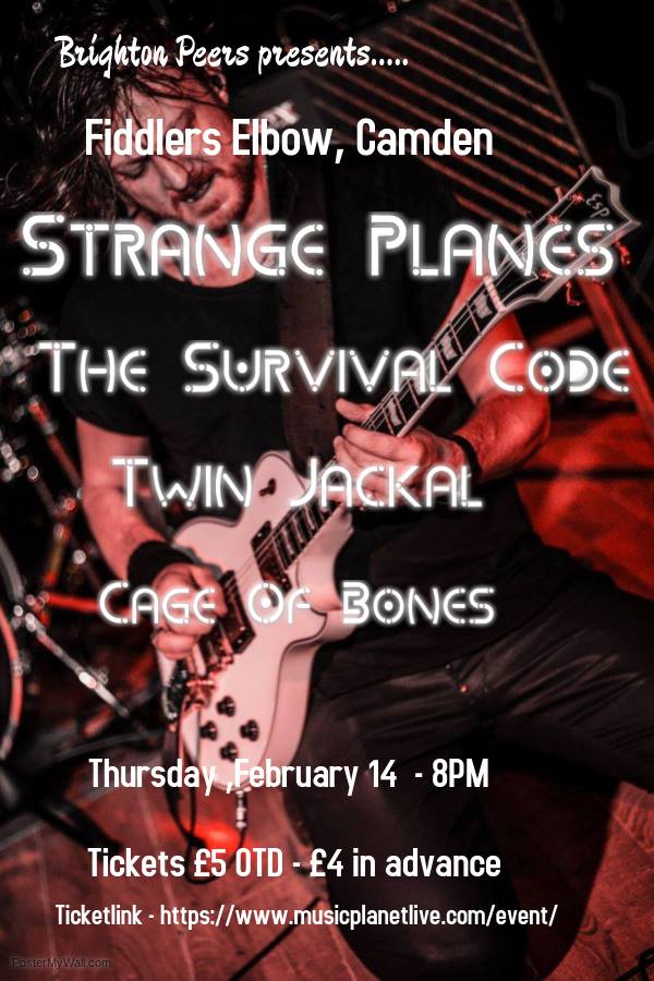 
                The Survival Code/Twin Jackal/ Strange Planes/Cage of Bones at The Fiddler's Elbow promotional image