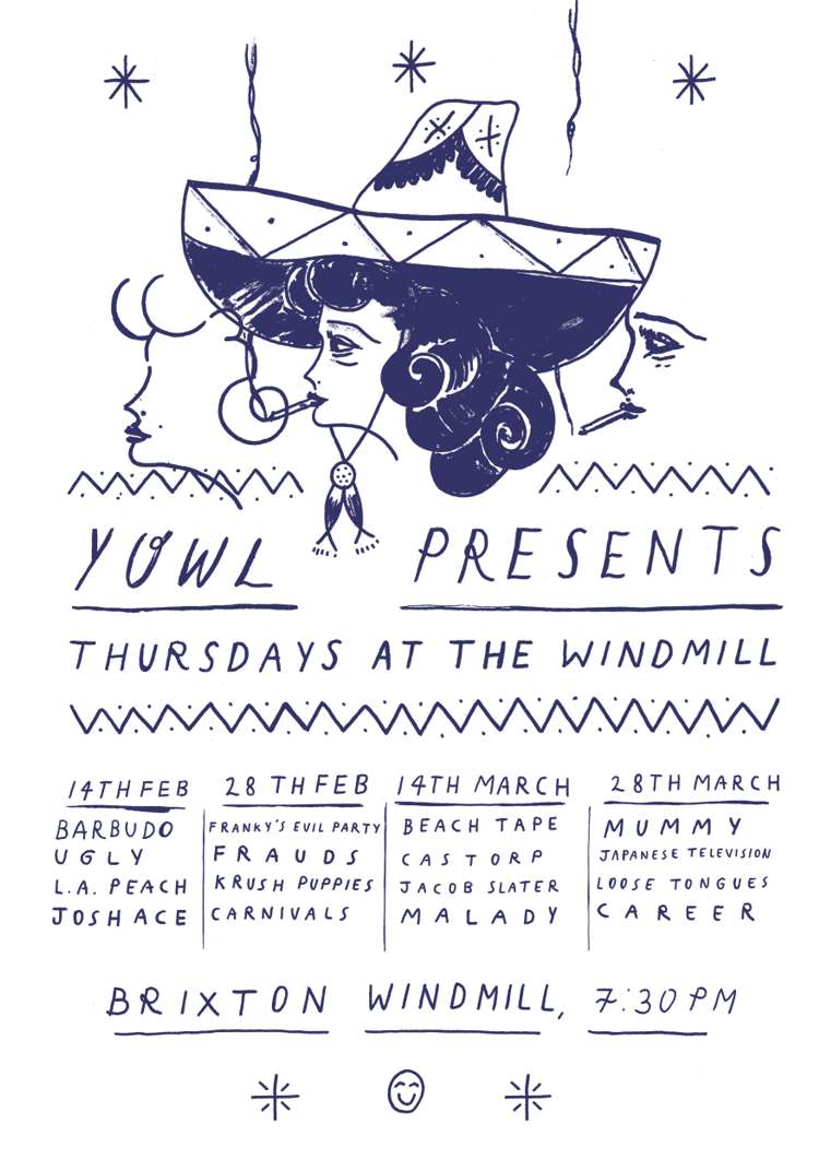 Beachtape, Castorp,  Jacob Slater, Malady  at Windmill Brixton promotional image